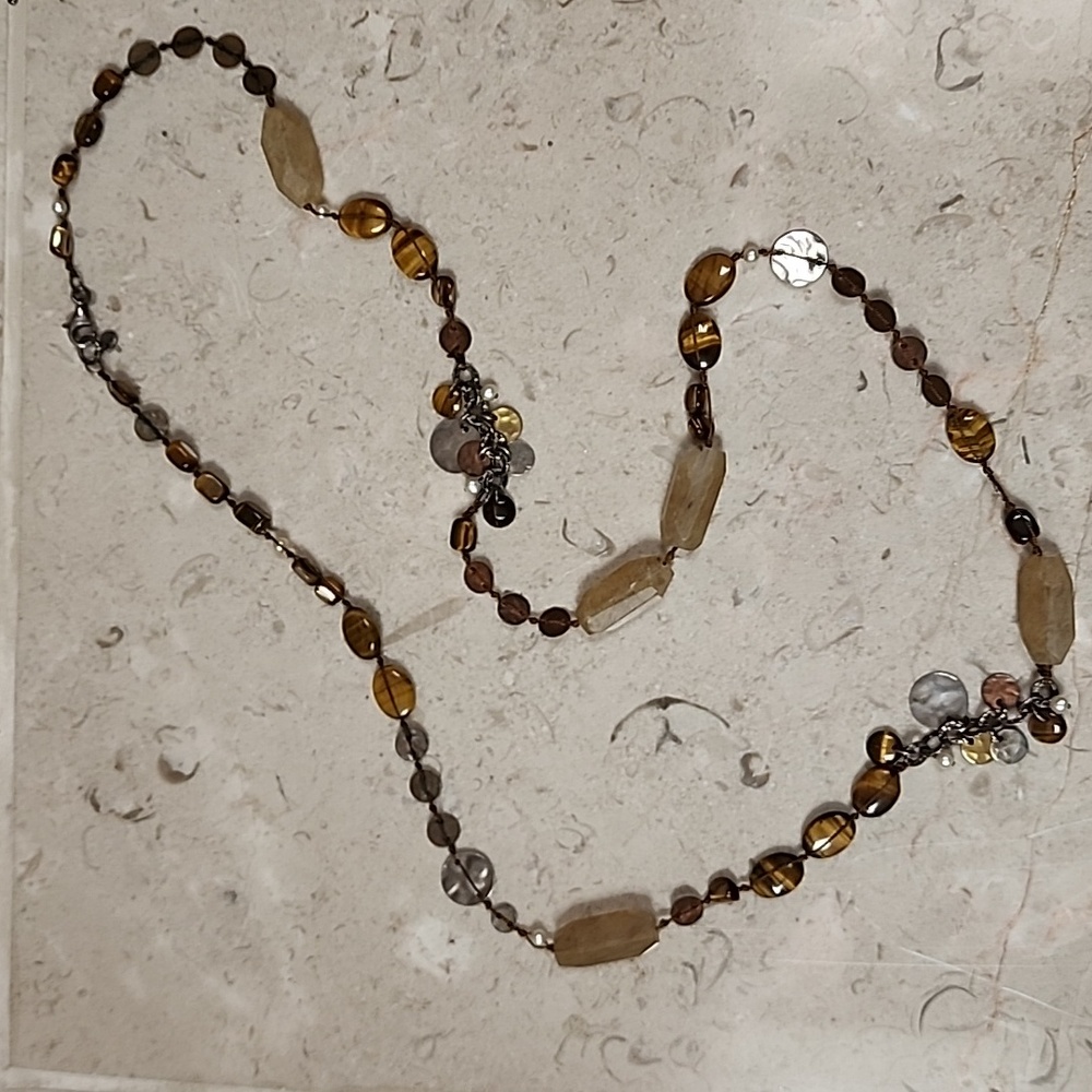 Silpada tigers eye and quartz necklace